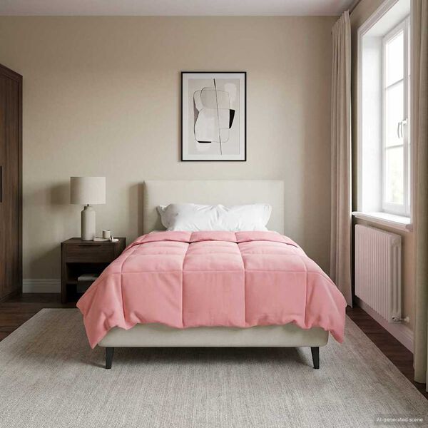 vidaXL Polna celoletna prevleka Roza 140 x 220 cm Mikrovlakna