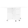 vidaXL Jedilna miza 2 pcs 140 x 80 x 77 cm Inženirski les Bela