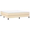 vidaXL Posteljni okvir z vzmetmi krem 180x200 cm blago