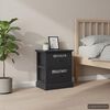 vidaXL Nočne omarice 2 kosa črne 38x28x45 cm les pavlovnije