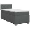 vidaXL Postelja boxspring z vzmetnico Temno siva 100 x 200 cm Blago