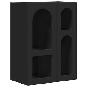 vidaXL Strani &scaron;al ELST Črna 59 x 35 x 80.5 cm Inženirski les