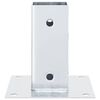 vidaXL Post Bases Square 12 kosov Silver 61x61 mm Pocinkano jeklo