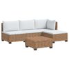vidaXL 5 kos Ratan lounge set s blazinami GENDT Naravni rattan Naravna