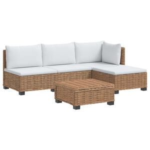 vidaXL 5 kos Ratan lounge set s blazinami GENDT Naravni rattan Naravna