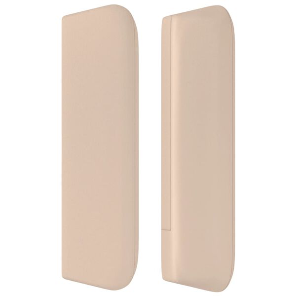 vidaXL Vzglavje z u&scaron;esi kapučino 163x16x78/88 cm umetno usnje