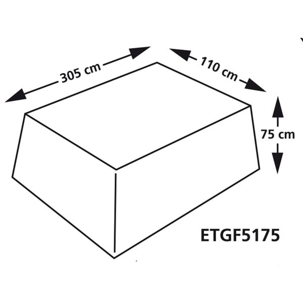 Eurotrail Za&scaron;čitno pokrivalo za vrtno mizo 305x110x75 cm sivo
