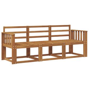 vidaXL Zunanja garnitura za sedenje 3 pcs Naravna