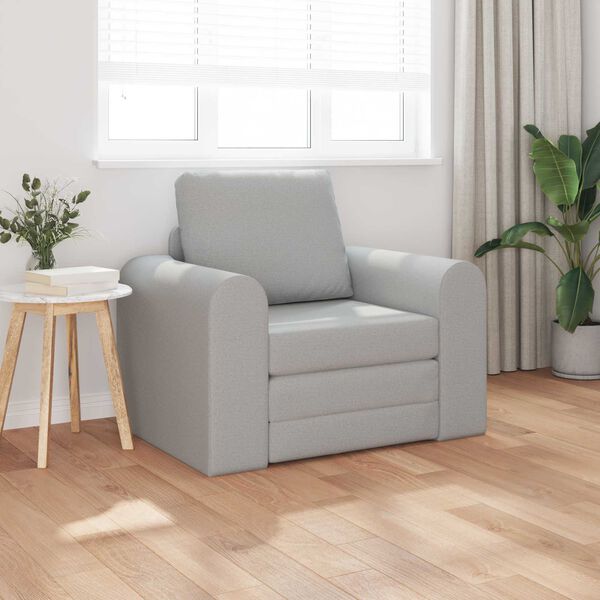 vidaXL Sofa postelja Oblačno siva 98 x 71 x 83 cm blago
