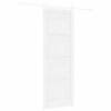 vidaXL Drsna vrata ORKDAL 83 x 232 cm Trdna borovina Bela