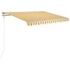 vidaXL Avtomatska tenda LED + senzor 300x250 cm rumeno/bela