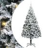 vidaXL Umestno božično drevo Bela 240 cm PVC, jeklo in plastika