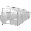 vidaXL Rastlinjak iz aluminija 481x250x195 cm 23,44 m&sup3;