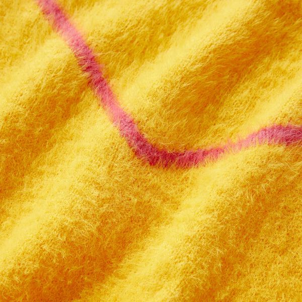 Otroški pulover pleten temno oker 92