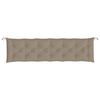 vidaXL Blazina za vrtno klop 2 kosa taupe 200x50x7cm oxford tkanina