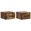 vidaXL Stenski nočni omarici 2 pcs Dimljen hrast 34,5 x 33 x 20 cm