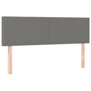vidaXL Posteljno vzglavje 2 kosa temno sivo 72x5x78/88 cm blago