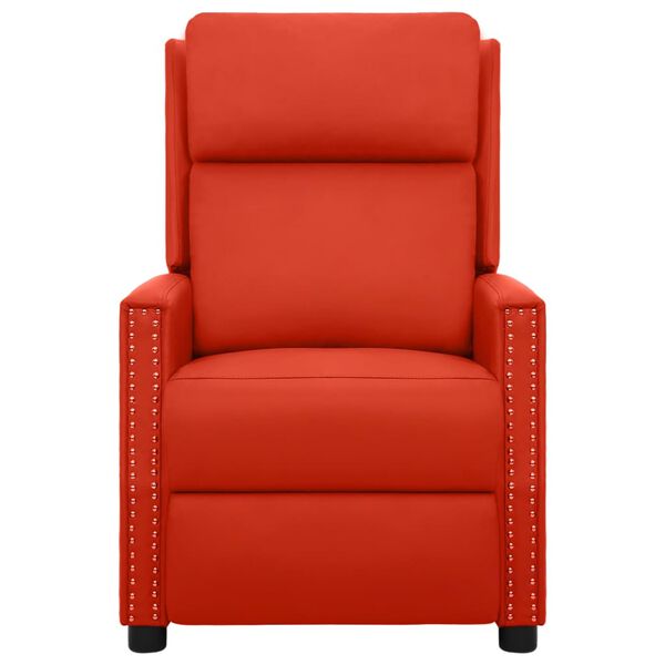 vidaXL Električni masažni stol rdeče umetno usnje