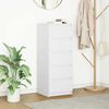 vidaXL Komoda s predali bela 37,5x35x99 cm inženirski les