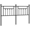 vidaXL Kovinsko nadomestno vzglavje črno 180 cm