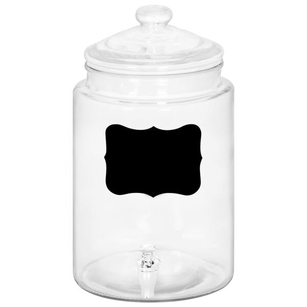 vidaXL Posoda za doziranje pijače z nalepko 5800 ml steklo