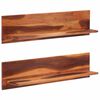 vidaXL Stenske police 2 kosa 112x20x26 cm trden akacijev les