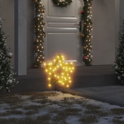 vidaXL Božična svetlobna dekoracija s konicami 3 kosi 50 LED 29 cm