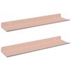 vidaXL Ležeča polica 2 kos Roza 40 x 8,5 x 2,5 cm Jeklo