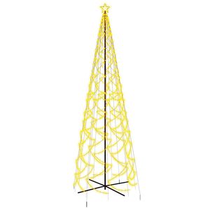 vidaXL Novoletna jelka stožec 1400 toplo belih LED lučk 160x500 cm