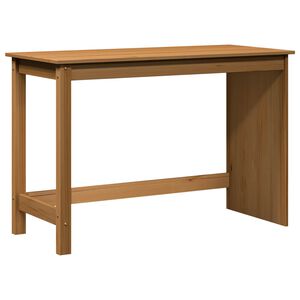 vidaXL Miza Medeno rjava 112 x 50 x 75 cm Masivno borovo les