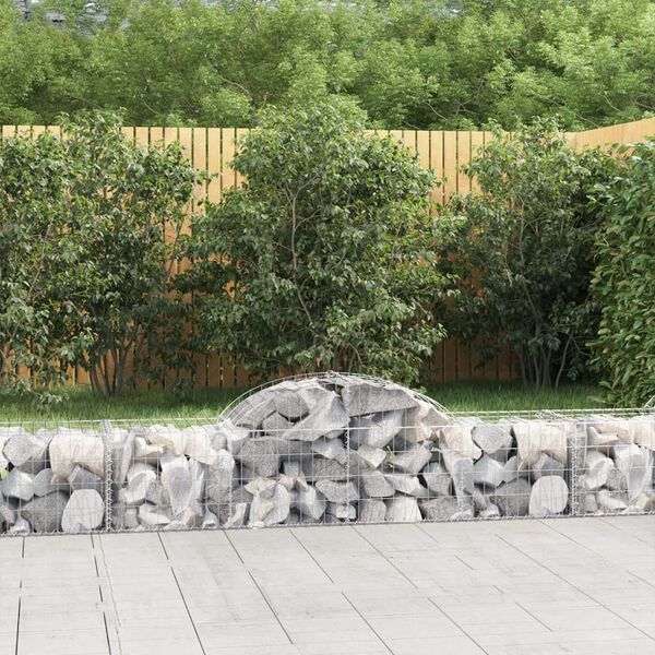 vidaXL Obokane gabion košare 14 kosov 200x50x40/60 cm pocinkano železo