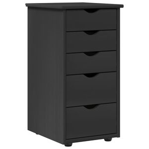 vidaXL Za omarice Siva 34 x 39 x 61,5 cm Masivno borovo les