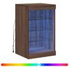 vidaXL Komoda z LED lučkami rjav hrast 41x37x67 cm