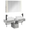 vidaXL Komplet omaric za kopalnico 4 pcs Betonsko siva