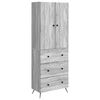 vidaXL Set omar 2 pcs Siva Sonoma 66 x 34,5 x 90 cm Inženirski les