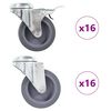 vidaXL Gibljiva kolesa z luknjami za sornik 32 kosov 75 mm