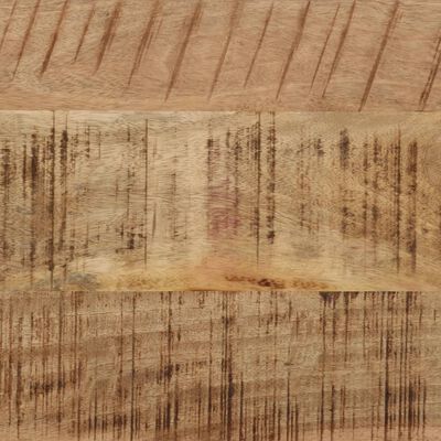 vidaXL Konzolna mizica 110x30x75 cm trd neobdelan mangov les in železo