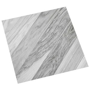 vidaXL Samolepilne Talne Plo&scaron;če 30,5 x 30,5 cm 20 pcs PVC Sivo Črtasto