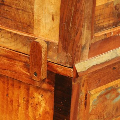vidaXL Knjižna omara iz predelanega trdnega lesa starinska