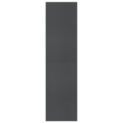 vidaXL Knjižna omara/pregrada siva 155x24x160 cm iverna plošča