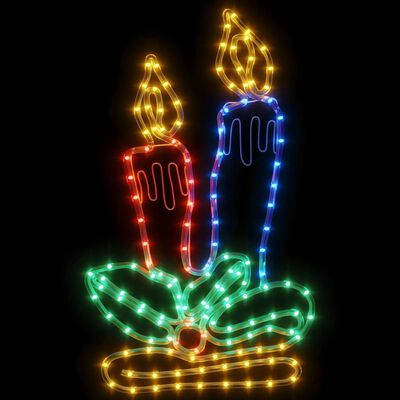 vidaXL Božična figura sveče 144 LED lučk 70x42 cm