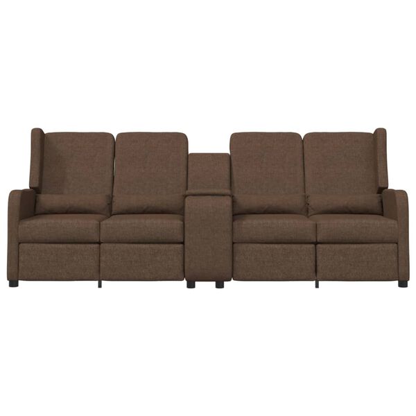 vidaXL &Scaron;tirised z držalom za skodelico rjav iz blaga