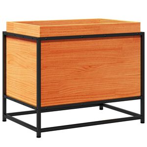 vidaXL Vrtno cvetlično korito vo&scaron;čeno rjavo 60x40x50 cm trdna borovina