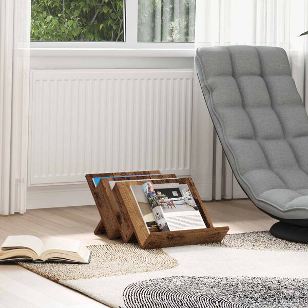 vidaXL Regal za revije Star les 53 x 40 x 28.5 cm Konstruiran les