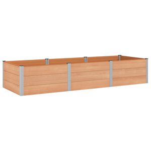 vidaXL Vrtna visoka greda Rjava 300 x 100 x 54 cm WPC in aluminij