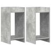 vidaXL Stojalo za rastline 2 kos Betonsko siva 30 x 30 x 60 cm