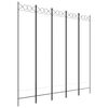 vidaXL Paravan 5-delni bel 200x200 cm blago