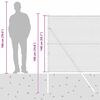 vidaXL Ogrodje s stebri srebrna 1.4 x 100 m Jeklo s PVC premazom