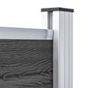 vidaXL Komplet ograjnih panelov WPC 699x146 cm črn