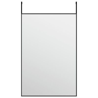 vidaXL Ogledalo za vrata črno 40x60 cm steklo in aluminij